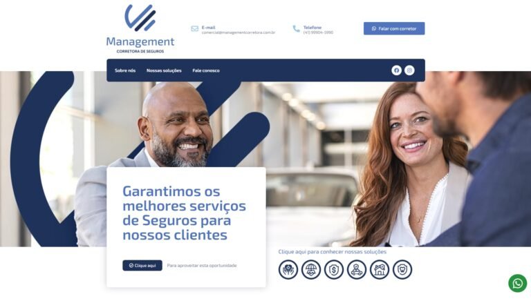 Capa Management Corretora de Seguros - site Devisual