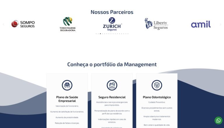 Management Corretora de Seguros - site Devisual interno 2