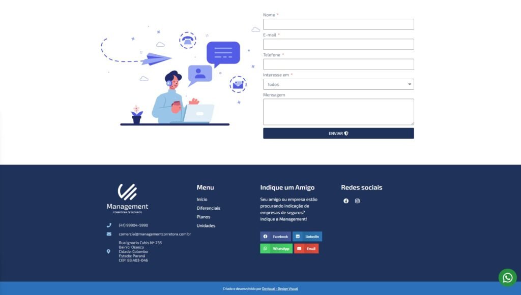 Management Corretora de Seguros - site Devisual interno 3