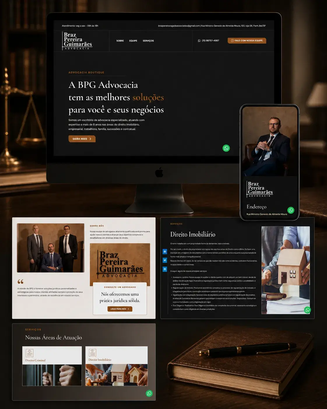 Projeto de site BPG Advocacia desenvolvido pela Devisual