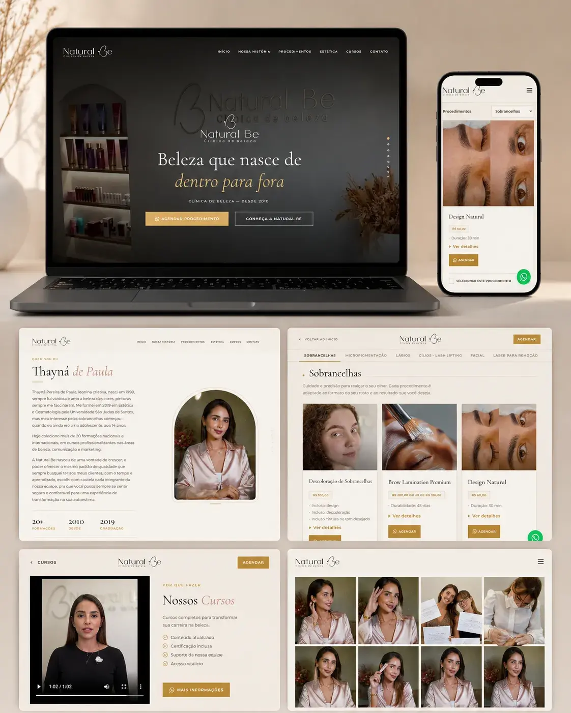 Projeto de site Natural Be desenvolvido pela Devisual